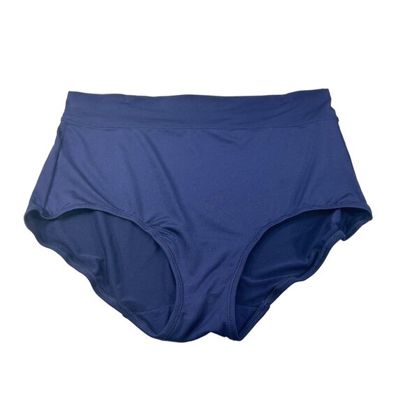 Warner's Women's Size Large 7 Panty Brief High Waist Navy Blue New Without Tags - Picture 1 of 6